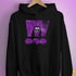 Lesbian Labrys Pride Grunge Exclamation Points Hoodie - Black